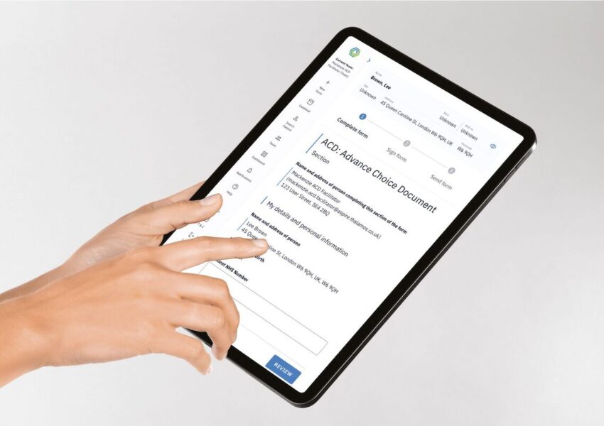 A user engages with the Thalamos product on an iPad