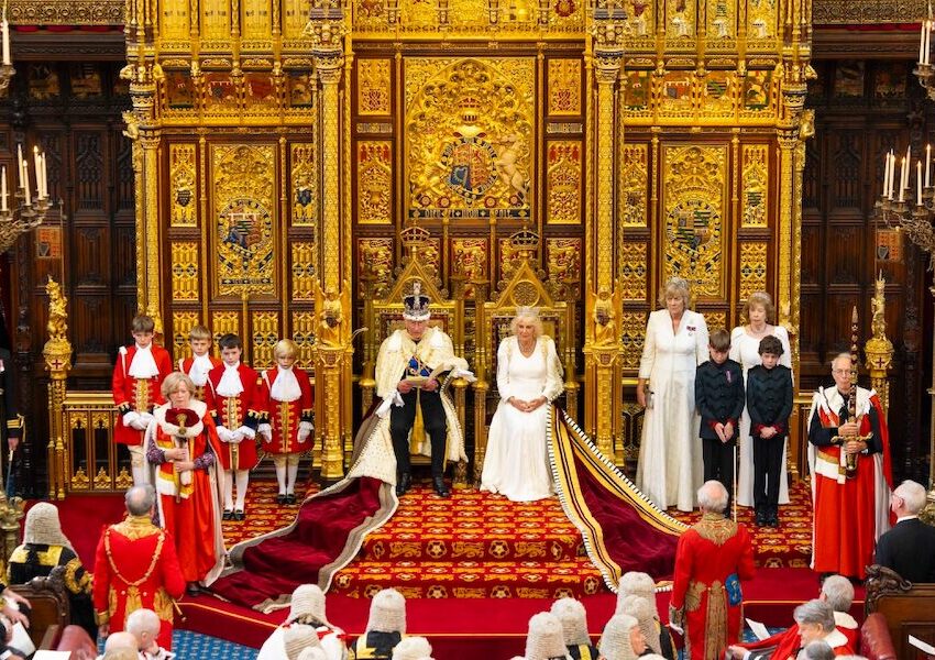 Kings Charles and Queen Camillia at state opening of parliament